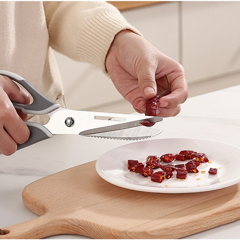 Wilona-Juego de 3 piezas de acero inoxidable para el hogar, tijeras de cocina multifunción, simples y potentes, para pollo, hueso y mariscos