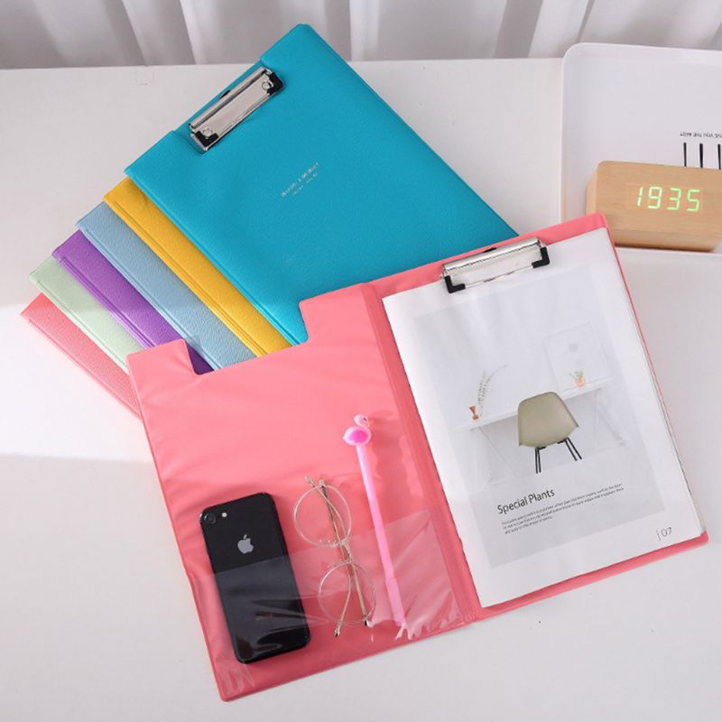 A4 Waterproof Clipboard Writing Pad File Folder Document Holder School Supply