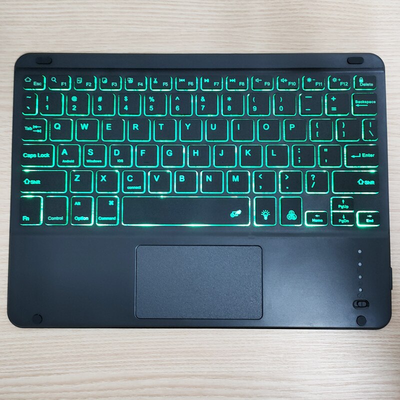 Bluetooth Wireless Keyboard Led Backlight Touchpad Russische Arabisch Thai Hebreeuws Spaans Frans Italiaans Koreaanse Duitse Toetsenbord