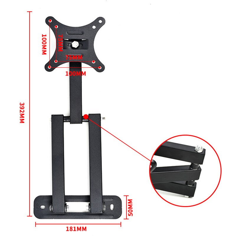 Universal 15Kg Adjustable Flat Panel Frame Tv Wall Mount Bracket Support 10 Degrees Tilt For 10-26 Inch Lcd Led Monitor