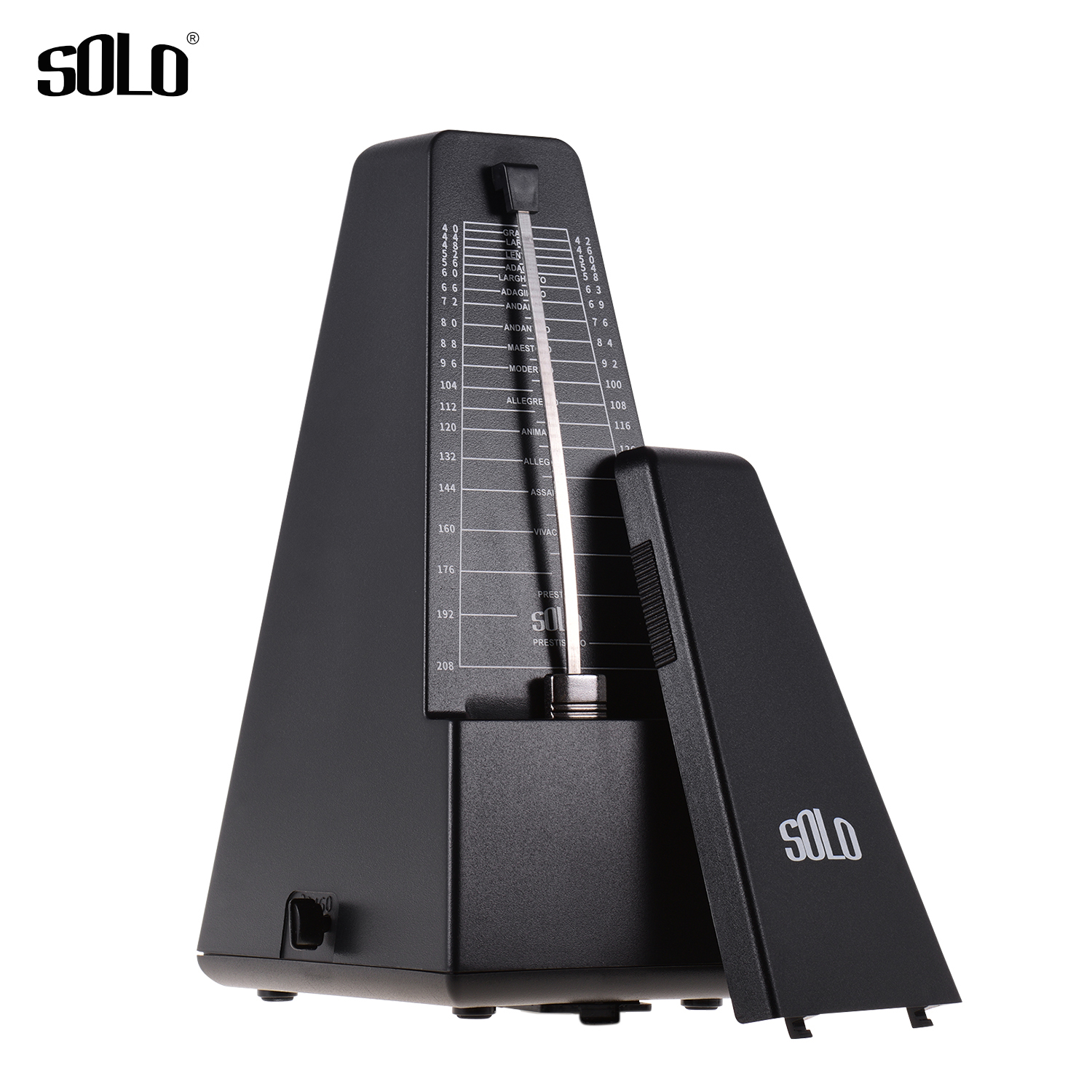 Soolo s -320 mekaaninen metronomi universaali materiaali kitaralle viululle pianolle rummulle soittimen harjoitteluväline aloittelijalle: Musta