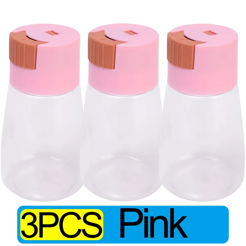 Kvantitativ push-type krydderiraker pressetype saltdispenser krydderidispenser forseglet køkkenkrydderiboks krydderiflaske: Hvid