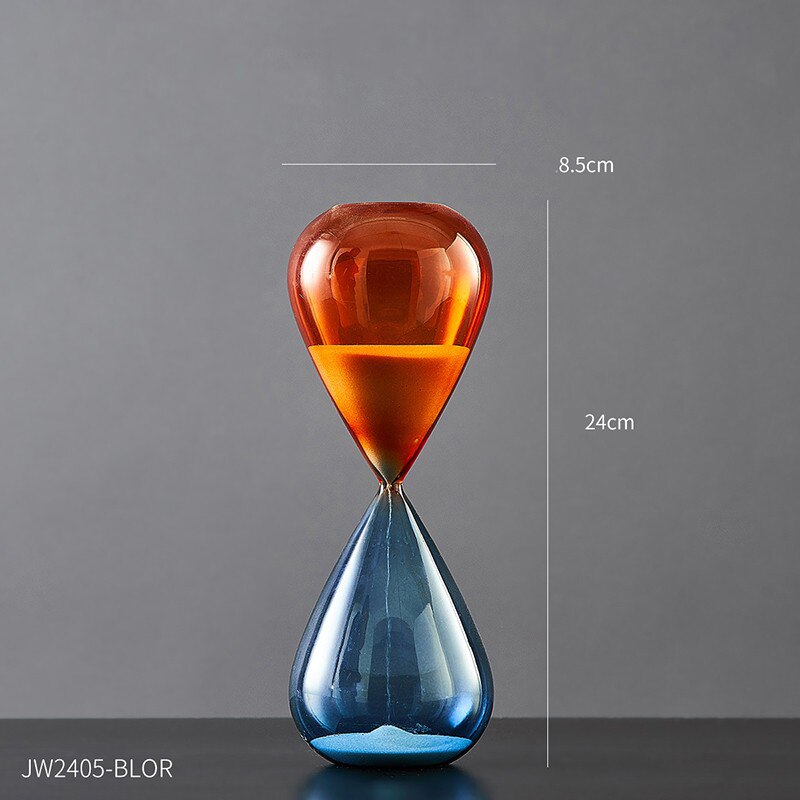 5/30/60 Minutes Hourglass Timer Time Management Tool Personality Glass Hourglass Ornaments Desk home Decorative Toys: 30min Height 9.4in