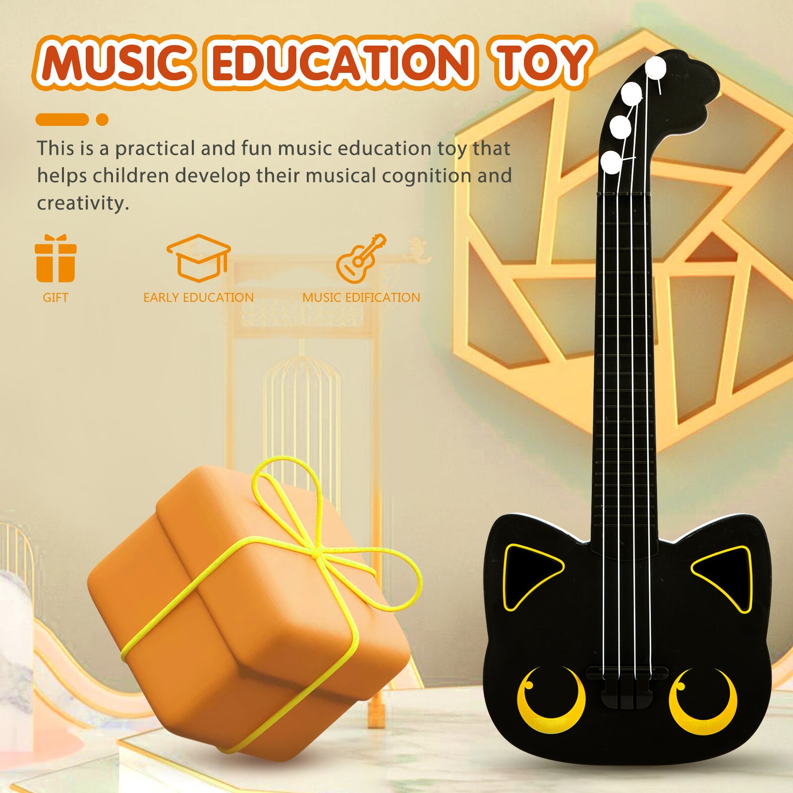 Plastic Kids Ukulele Beginner Musical Instrument Guitar for Children