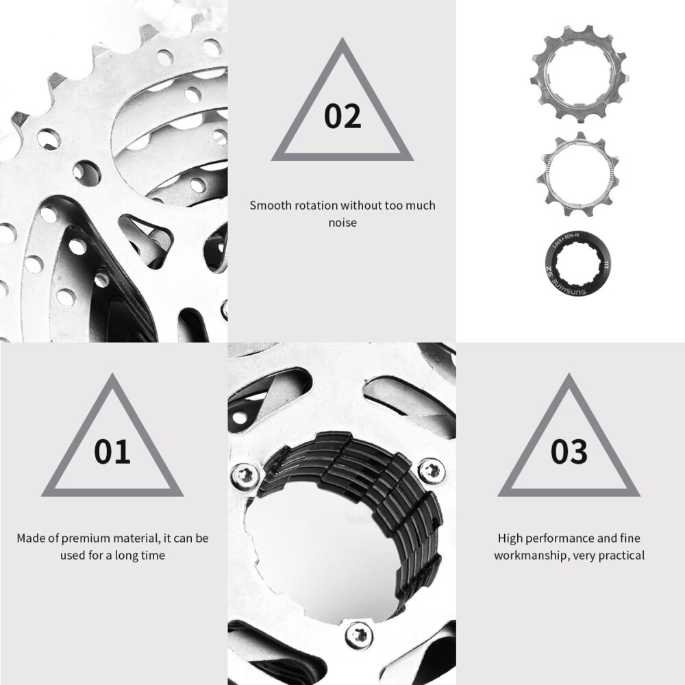 Vitesses 11-36 dents roue libre volant accessoires de vélo durables (argent)