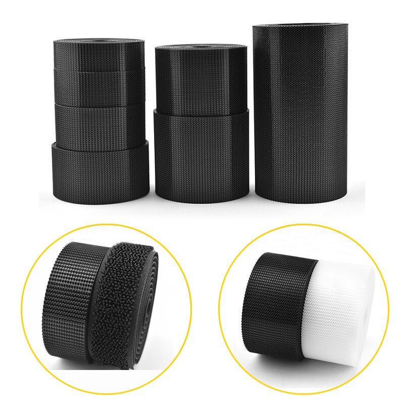 1Meter 16/20/25/30/38/50/100mm Adhesive Hook And Loop Fastener Tape No Glue Velcros Adhesive Sewing-on Sstrips Magic Tape