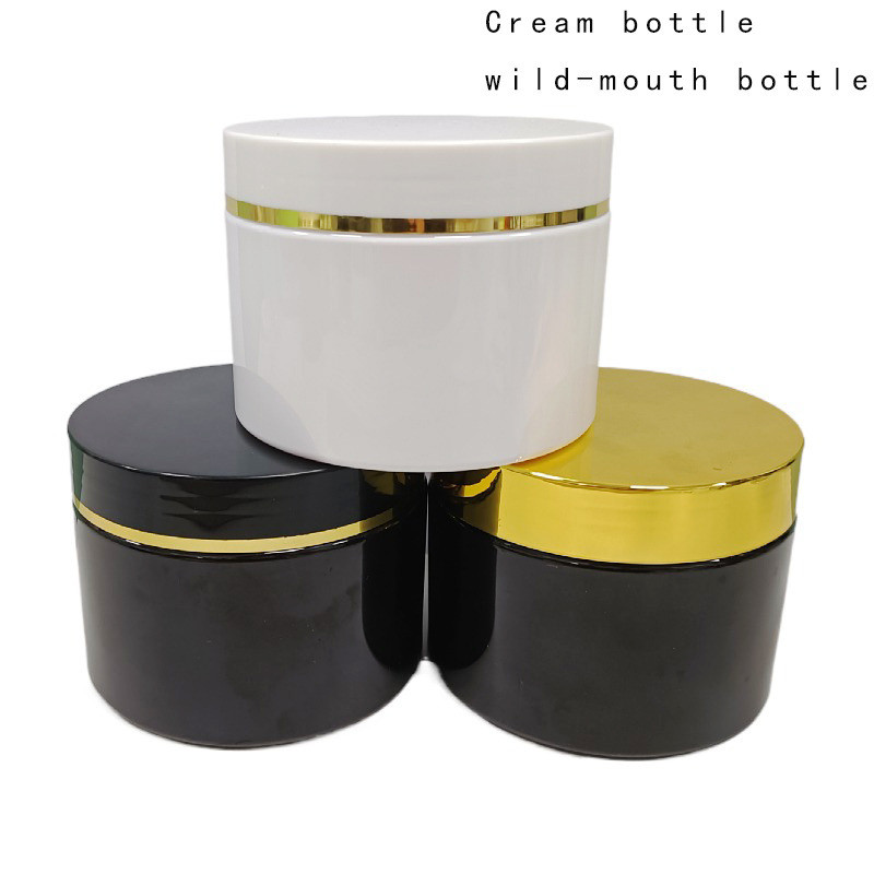 10 stk./parti 250/300/500ml plastik kosmetik creme krukker med galvanisering låg plastikpotte opbevaringskrukke kæledyrsbeholder tomme maddåser