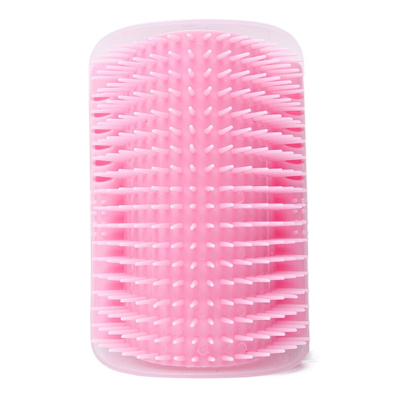Home Removable Cat Pet Massage Comb Hair Removal Grooming Corner Cleaning Scratching Rubbing Products Pets Brush Accessories: Pink