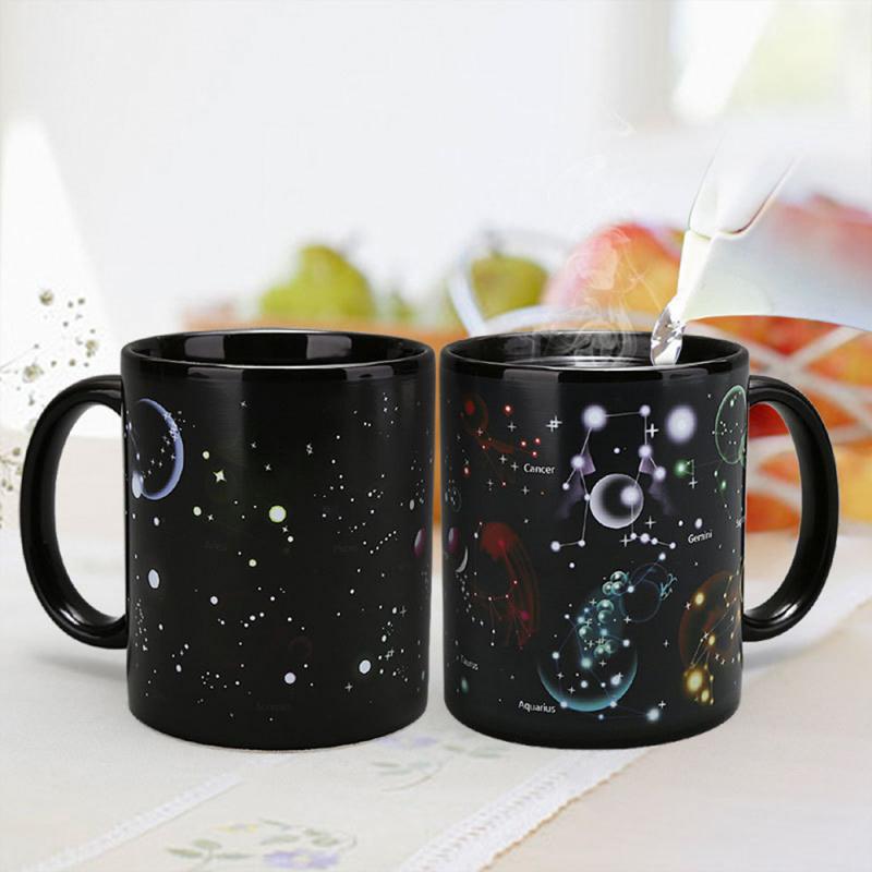 And Practical Homeware Temperature Change Color Starry Sky Ceramic Cup Practical Items Temperature Change Color Cup