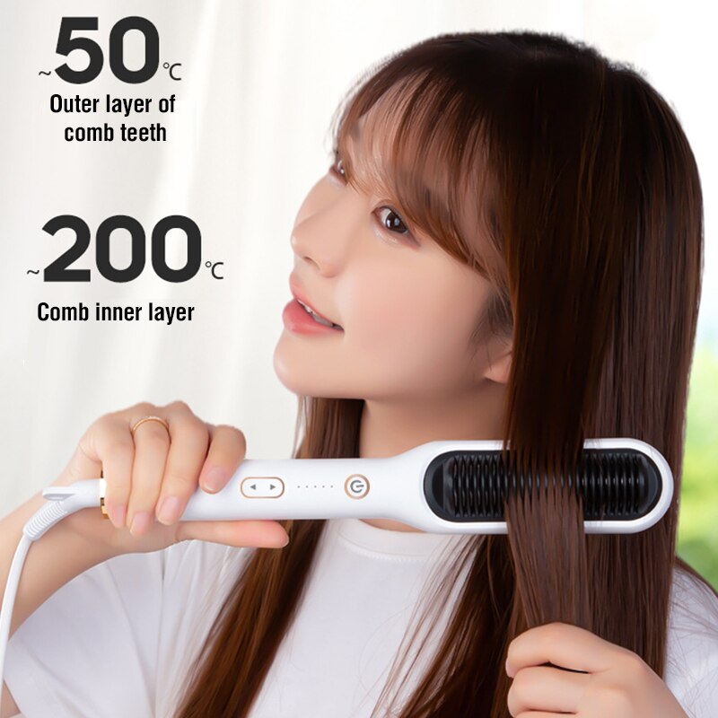 Hair Straightener Comb Straightener Dryer and Straightening Brush Iron Beard Electric Comb