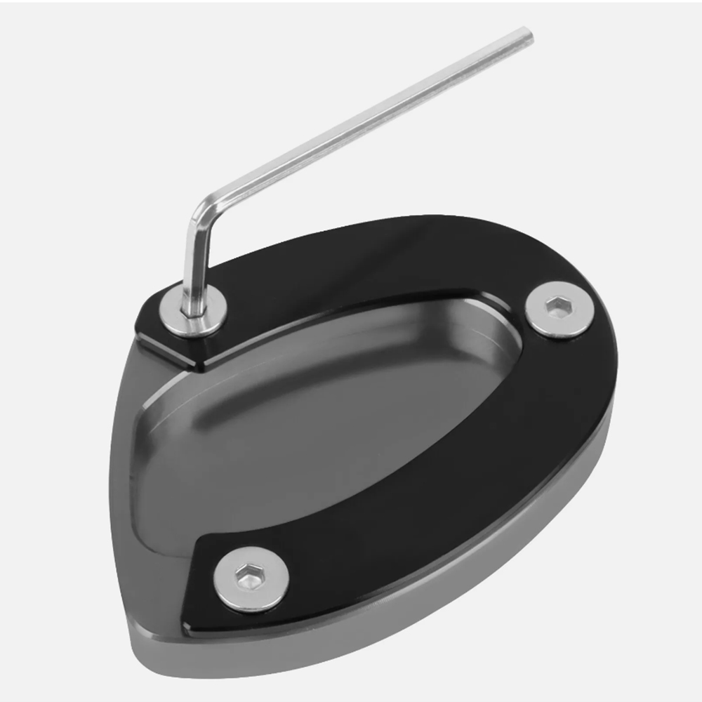 Motorcycle CNC Kickstand Extension Pad Voor Street Triple 765 765 S 765R 765RS R675 675 675RX Voet Zijstandaard Extension plaat: WHITE