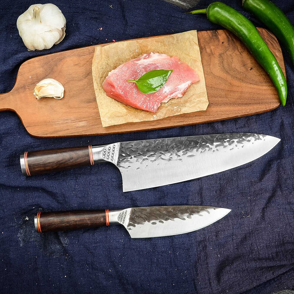 Sowoll couteau de boucher en acier forgé, outils de cuisine de Chef 5 ''6.5'' 7 ''7.5'' 8 ''trancheur serbe Chef survie outils de randonnée