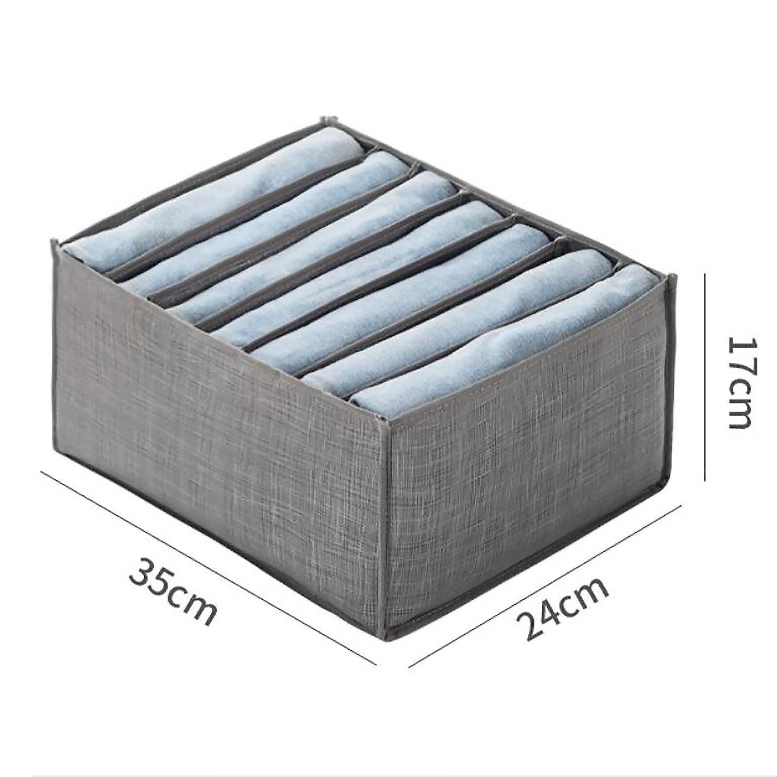 Jeans Compartment Storage Box Closet Wardrobe Clothes Drawer Mesh Separation Organizer Boxes Stacking foldable drawer organizer: B