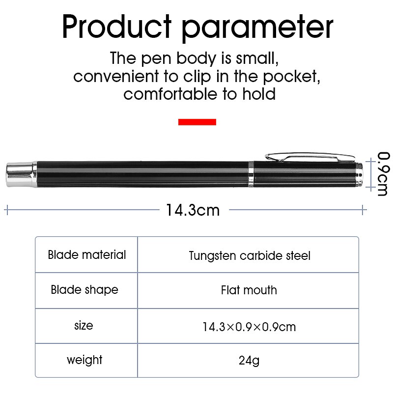 Fiber Cutting Pen Diagonal Tungsten Fiber Cleaver Pen Optical Fiber Cleaver Pen Type Cutter Cleaving Tool Blade Durable