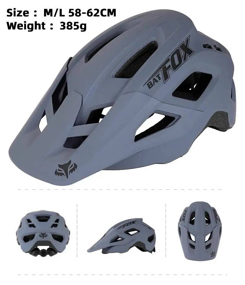 BATFOX Mountain Bike MTB Helmet Cycling Downhill Bicycle Road Ultralight Breathable Men Women Integrally-molded Casco Ciclismo: Chocolate