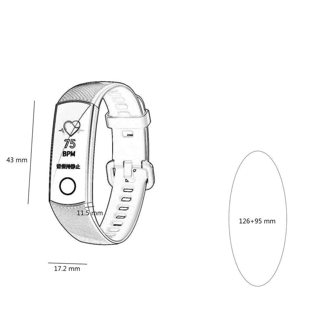 Original Huawei Honor Band 4 Smart Wristband 2.5D Glass Touch Screen Bluetooth Heart Rate Monitor Support Android and IOS