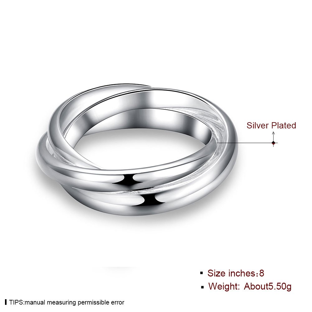 Volle Größen Engagement Ringe Für Frauen Silber Überzogene Anillos Mujer Schmuck Drei Kreise Ring Männer Top