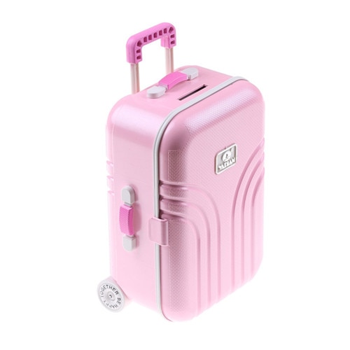 Roze/Zilver Reizen Set Koffer Voor Pop 18 In Meisje Pop