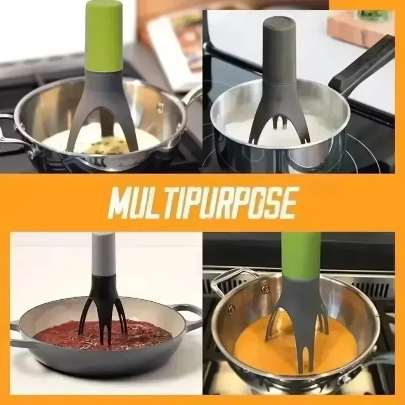 Schneebesen aus Edelstahl, 5-Gang-Akku-Elektro-Schneebesen mit Anti-Rutsch-Griff zum Backen, Kochen, leichte Küchenhelfer