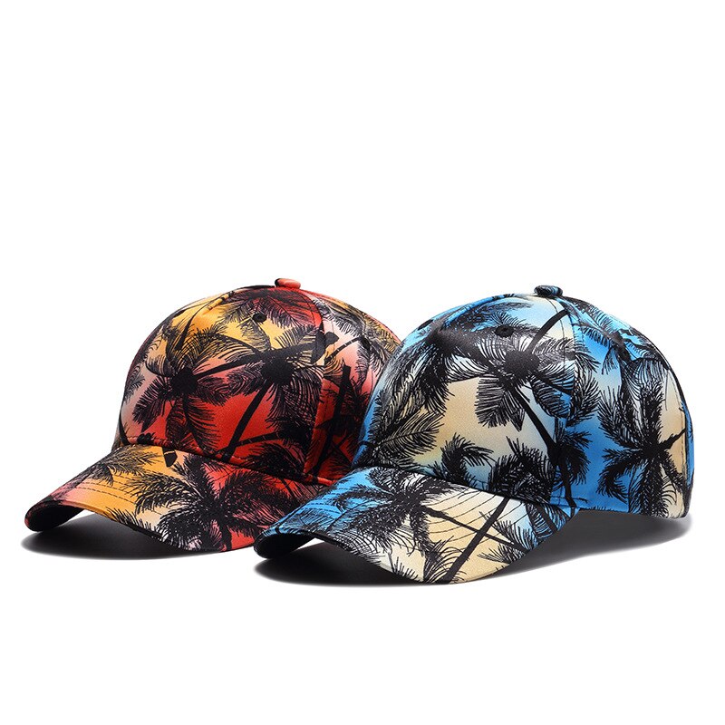Fibonacci Baseball Caps For Men Trendy Women's Cap Coconut Tree Print Snapback Cap Europe Travel Hip Hop Hat Male Casquette
