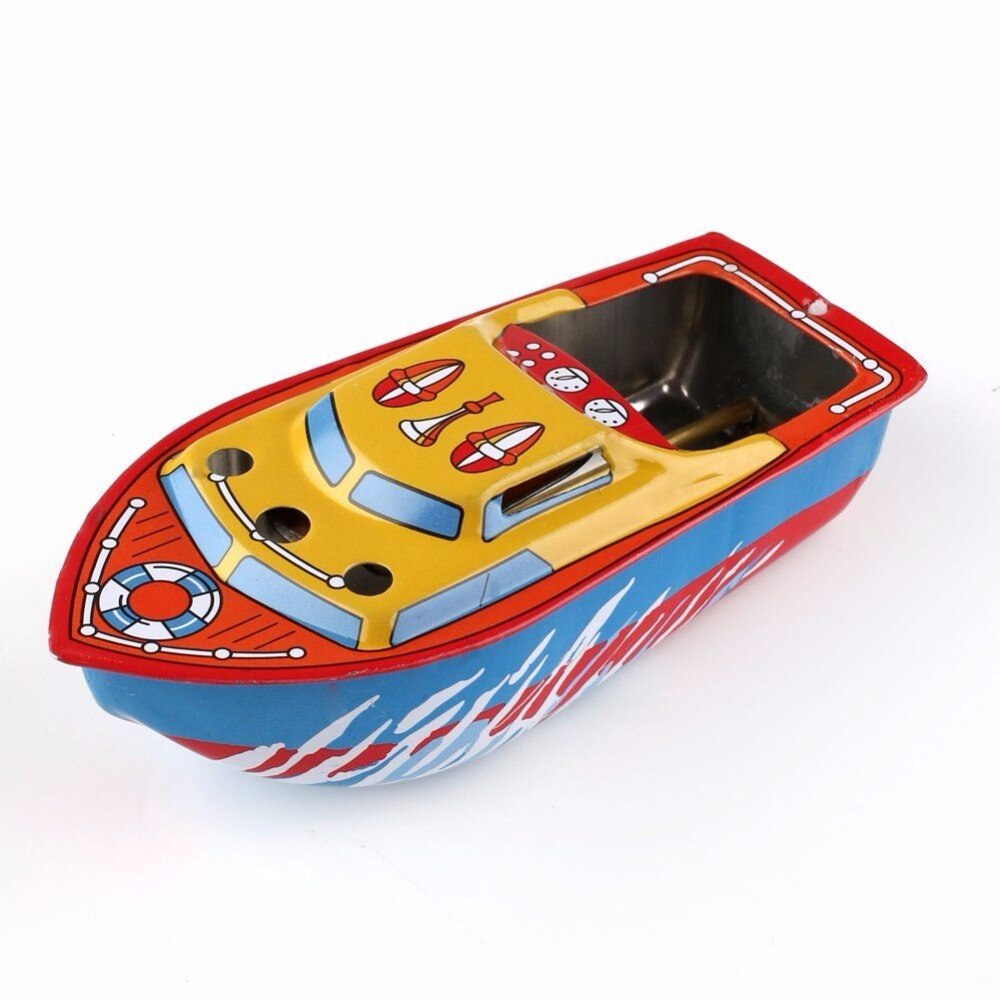 Stearinlysdrevet dampbåd pop pop putt putt båd vintage litho tin legetøj til børn børn drenge piger nyhed