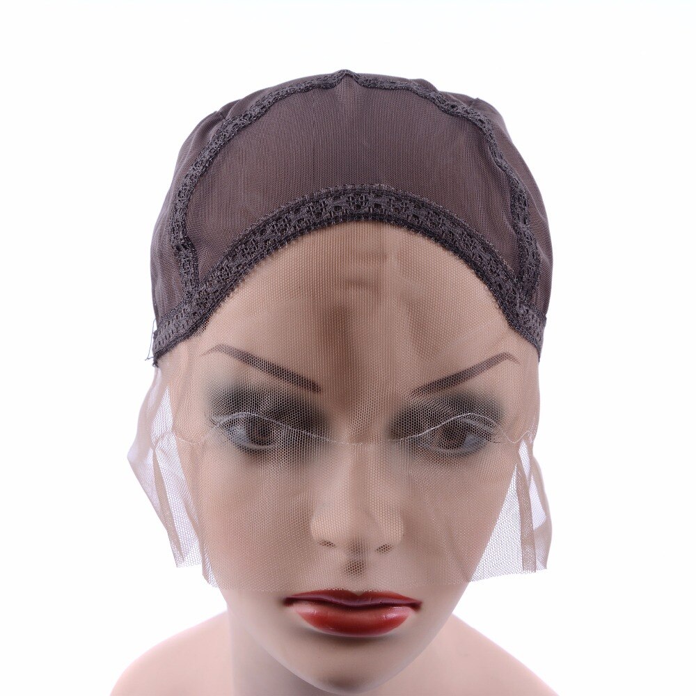 Dark Brown Color Lace Front Wig Cap For Making Wigs With Adjustable Strap Glueless Weaving Cap Wig Caps