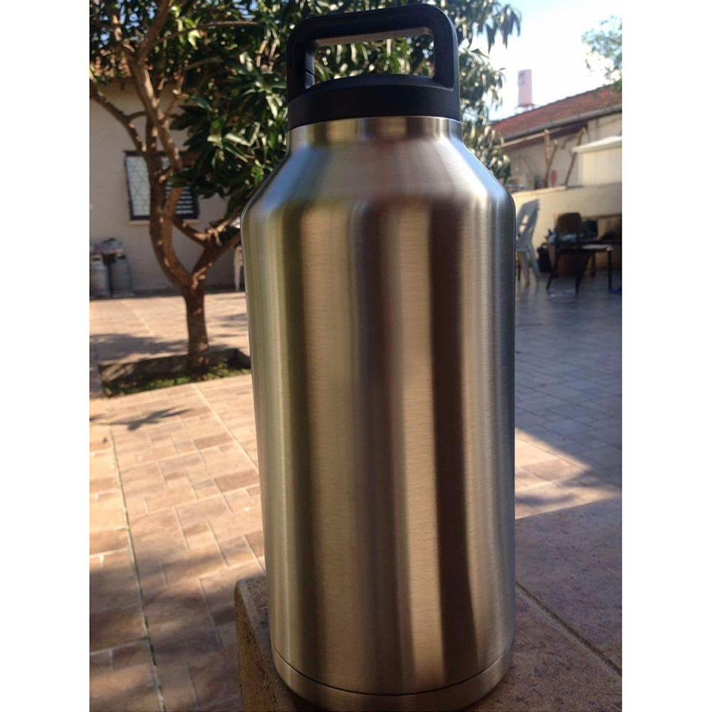 UPORS 64 OZ Homebrew Beer Growler 304 Stainless Steel double wall vacuum insulated Water Bottle Home Brew Beer Growler Bottle