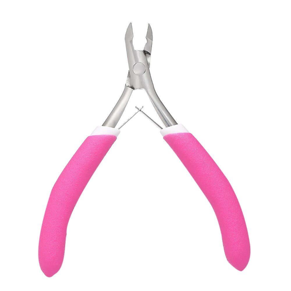 Nail Clipper Nail File Nail Cuticle Scissor Remover Scissor Stainless Steel Finger Toe Nipper Art Tool: Pink