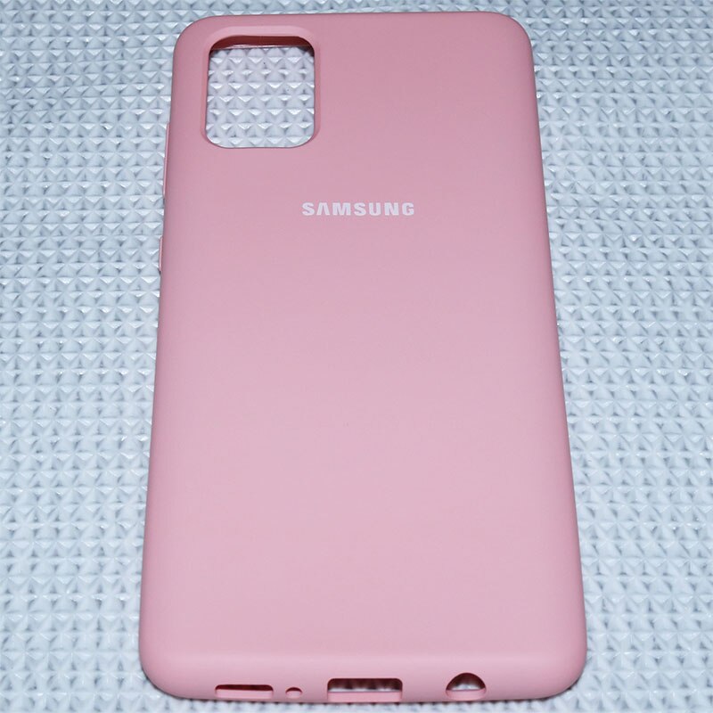 Samsung A51 Caso Posteriore Originale di Silicone Liquido morbida Come la Seta Per Il Caso di Samsung Galaxy A71 Custodia protettiva antiurto cassa Del Telefono: For Galaxy A71 / Pink