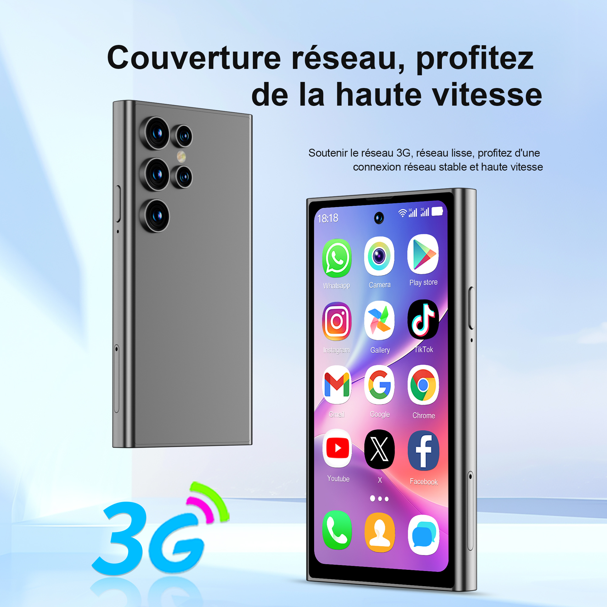 SERVO S27 Mini Android kleine Smartphone 3G WCDMA 16GB Rom abspielen Geschäft WiFi Gesicht Freischalten 4,0" Niedliches Mobiltelefon Dual SIM bereithalten