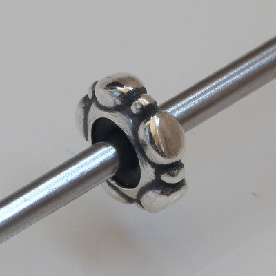 Authentic 925 Sterling Silver Spacer Stopper Heart Flower Bead Charm Fit European Style 3.0mm Bracelet Jewelry: 10
