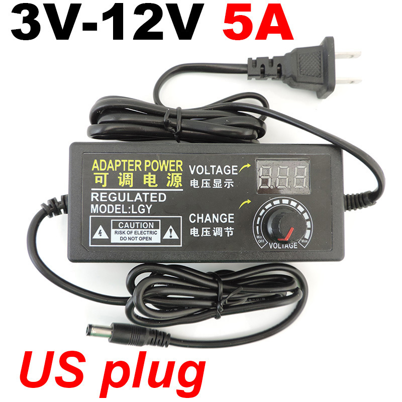 Universal Einstellbare AC 220V Zu DC 12V 9v 24v Netzteil ladegerät 9V-24V 3V-12V 1A 2A 3A Adapter 8pin 10pin DC stecker o1: Dark Grau