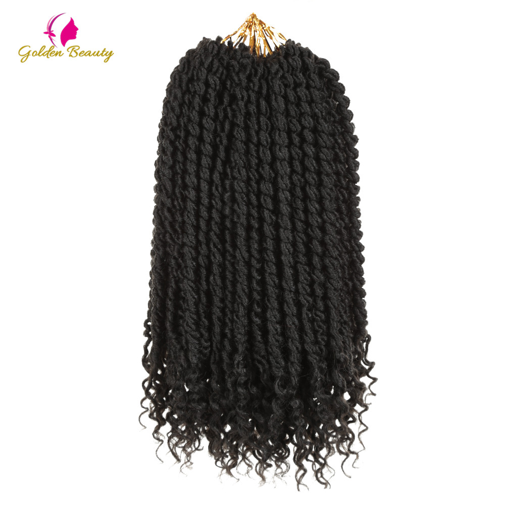 Golden Beauty Spring Senegalese Twist Crochet Hair 14" Havana Mambo Crochet Braids Dreadlocks Synthetic Braiding Hair Extension