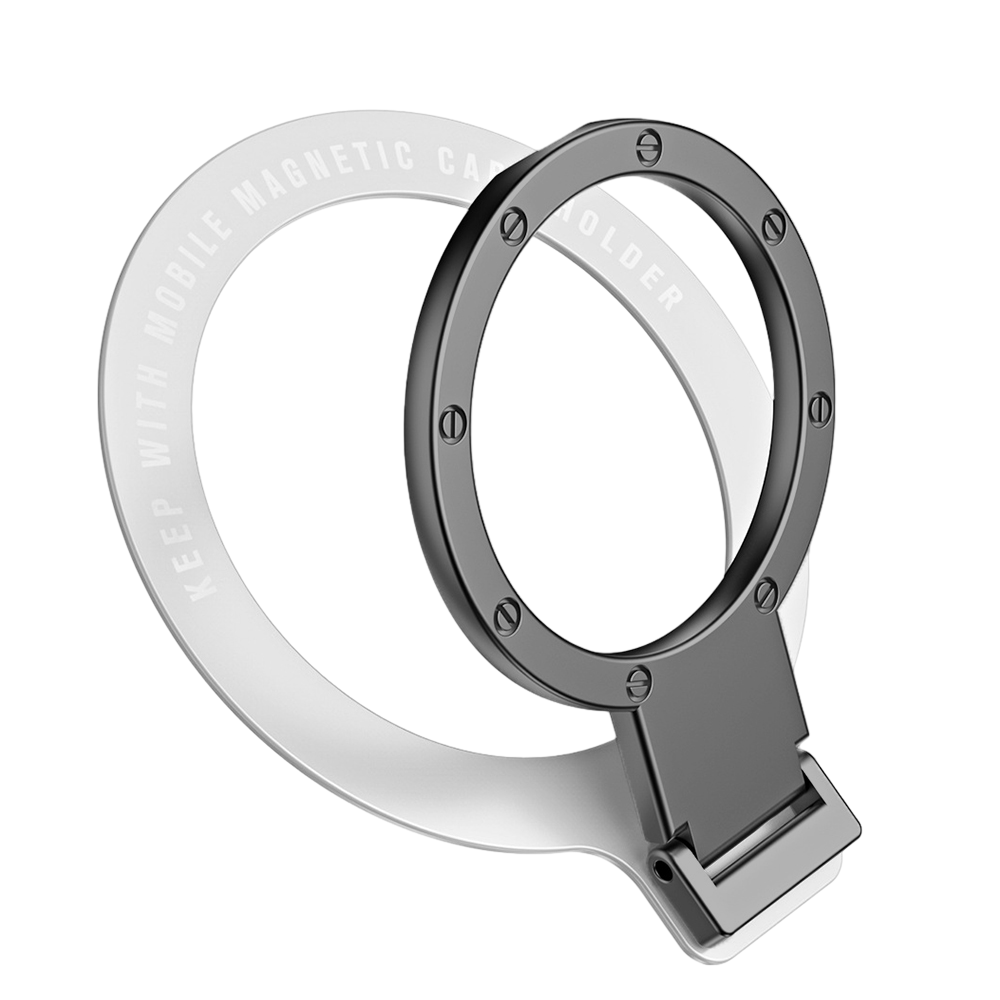 ANMONE-soporte magnético para anillo de teléfono móvil, Compatible con iPhone 12 13 14 Series, soporte de agarre extraíble para teléfono móvil MagSafe: Zafiro