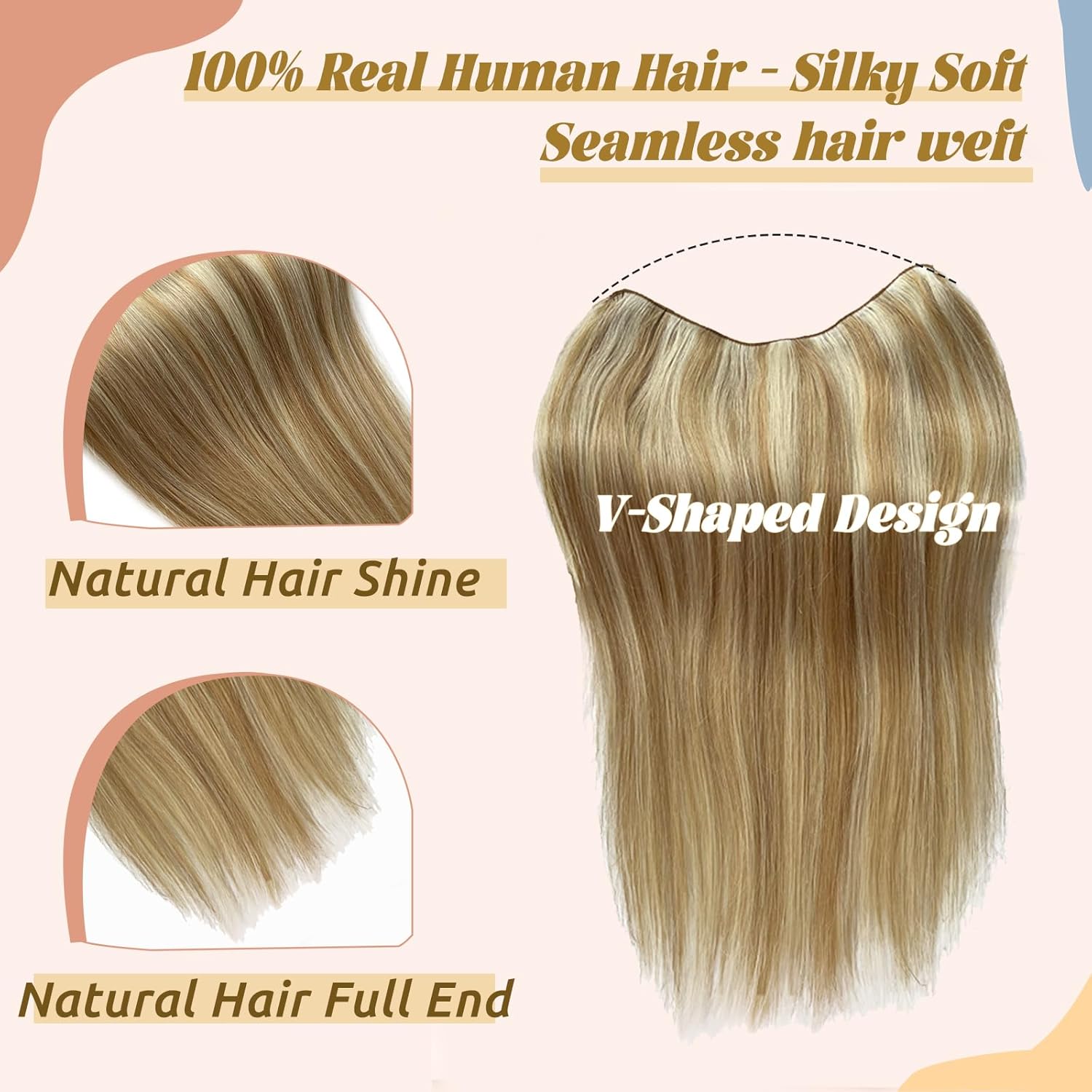 Resalte # 8/613 Clip recto en extensiones de cabello 100% cabello humano una pieza 5 Clips en extensiones de cabello humano 100 g/set cabeza completa