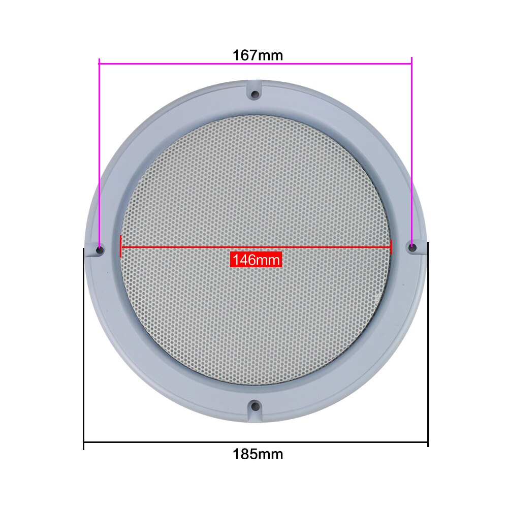 GHXAMP 4 Zoll 6,5 Zoll Lautsprecherabdeckung Weiß Grill Mesh Schutzhülle für Deckenlautsprecher Auto Subwoofer Lautsprecher 2 Stück