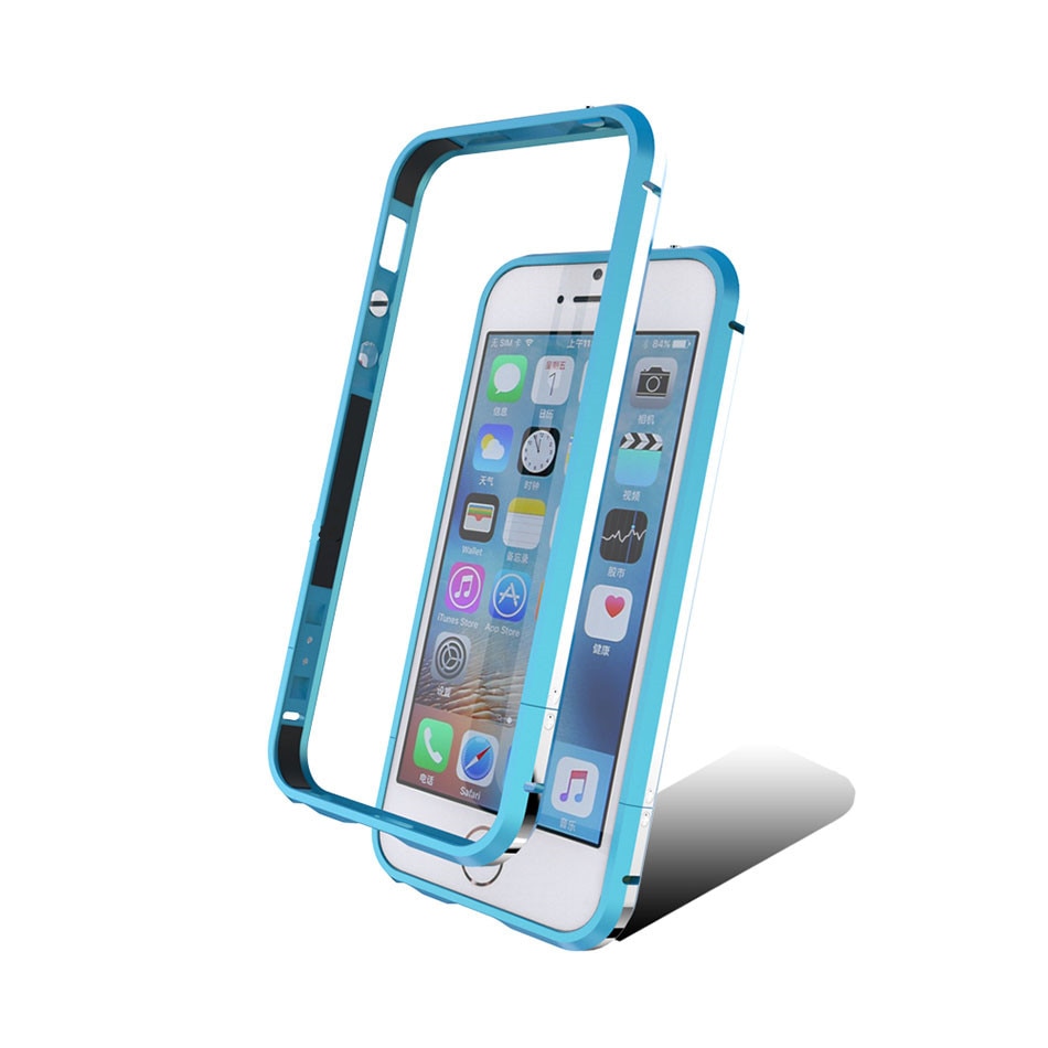 Étui de luxe pour iPhone 5s 5 aluminium pare-chocs antichoc armure housse pour iPhone SE