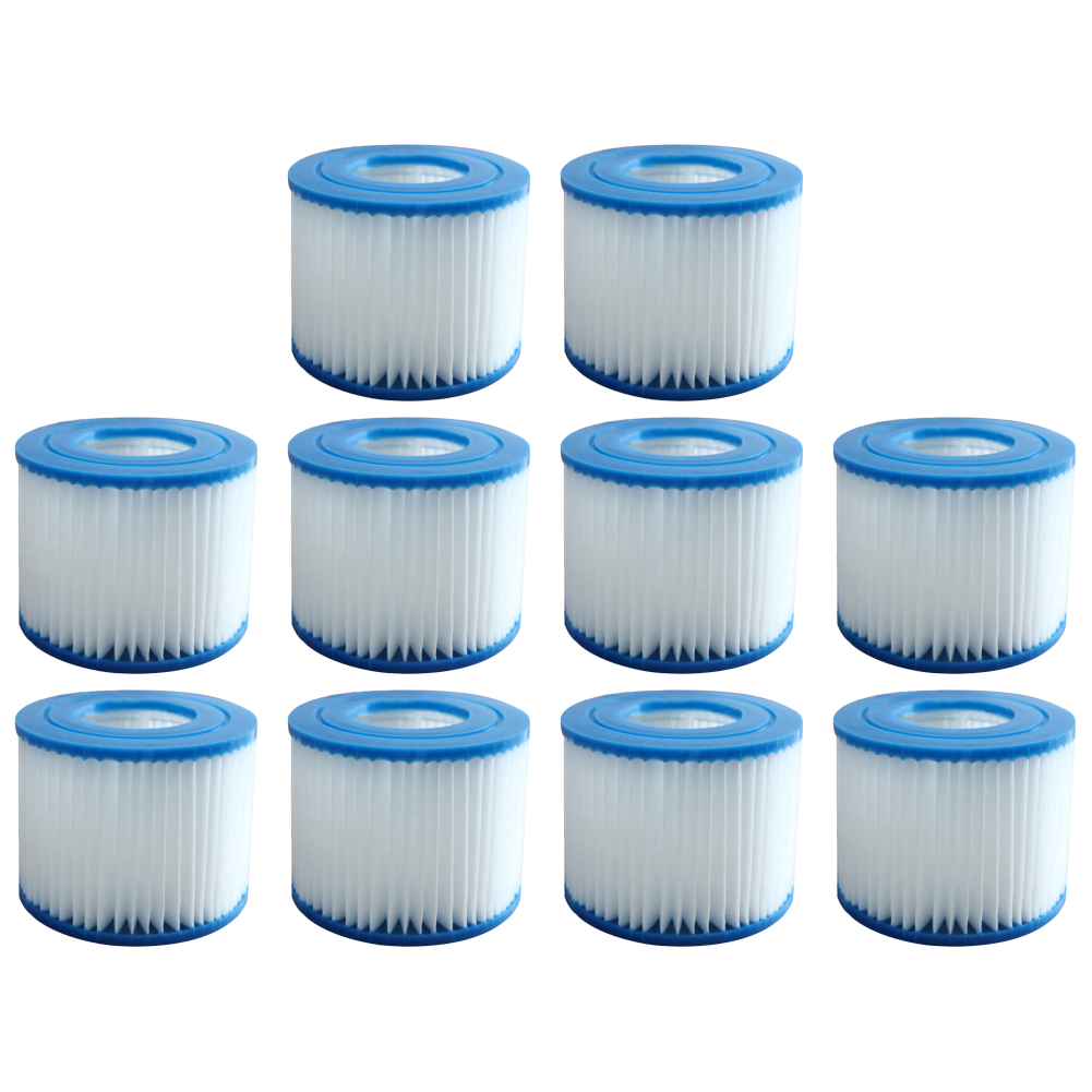 1-10PCS Replacement Swimming Pool Filter Fit for Bestway Flowclear Size VI Filter Cartridge Lay-Z-Spa - Miami Vegas Palm Springs: GRAY