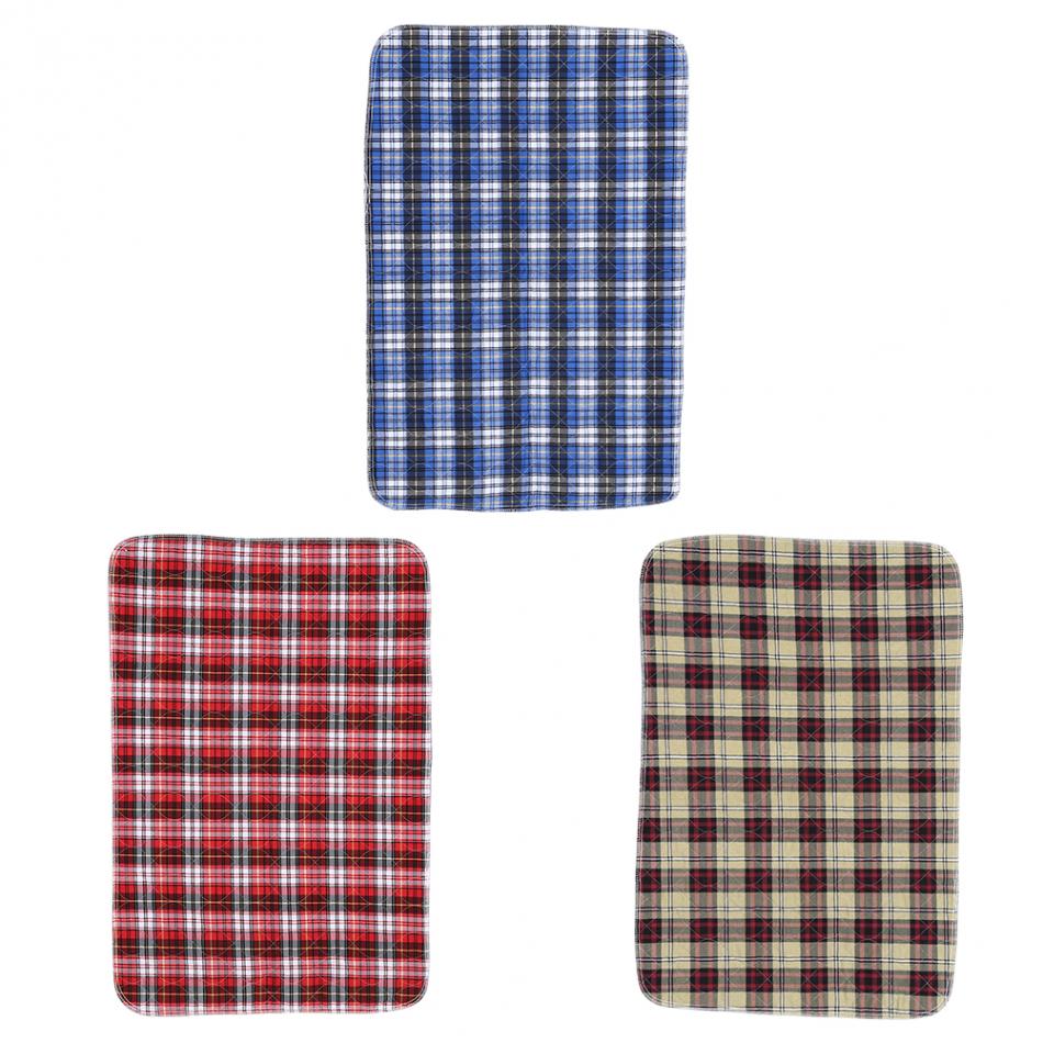 60 * 90cm återanvändbara bomullsinlägg för vuxna, tvättbara förtjockning blöjfoder flädertyg blöja 3 lager hälsoblöjinlägg