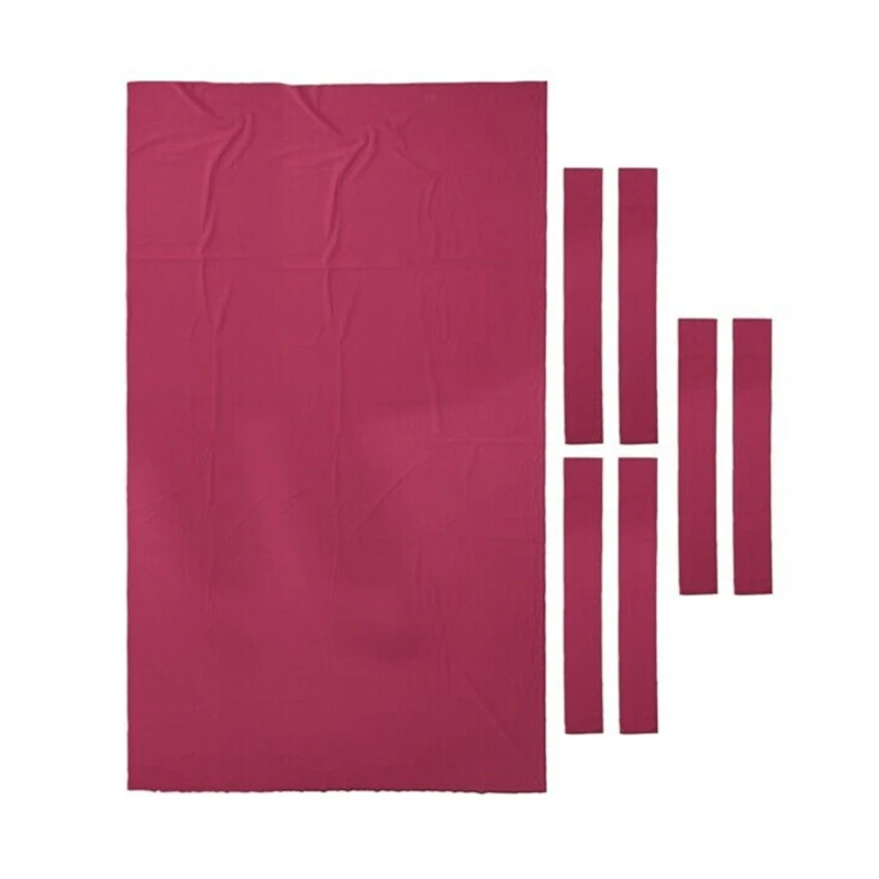 7/8/9FT Billiard Pool Table Felt Cloth Durable Pool Table Cloth Billiard Table Felt Room Billiard Pool Felt Cloth: S / Red