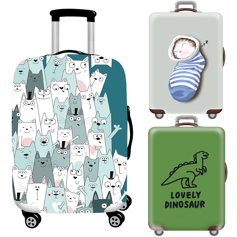 Cartoon Bagage Case Cover, Reizen Accessoires Voor 18-32 Inch Koffers, Bagage Kofferbak Elastische Beschermhoes, trolley Stofkap