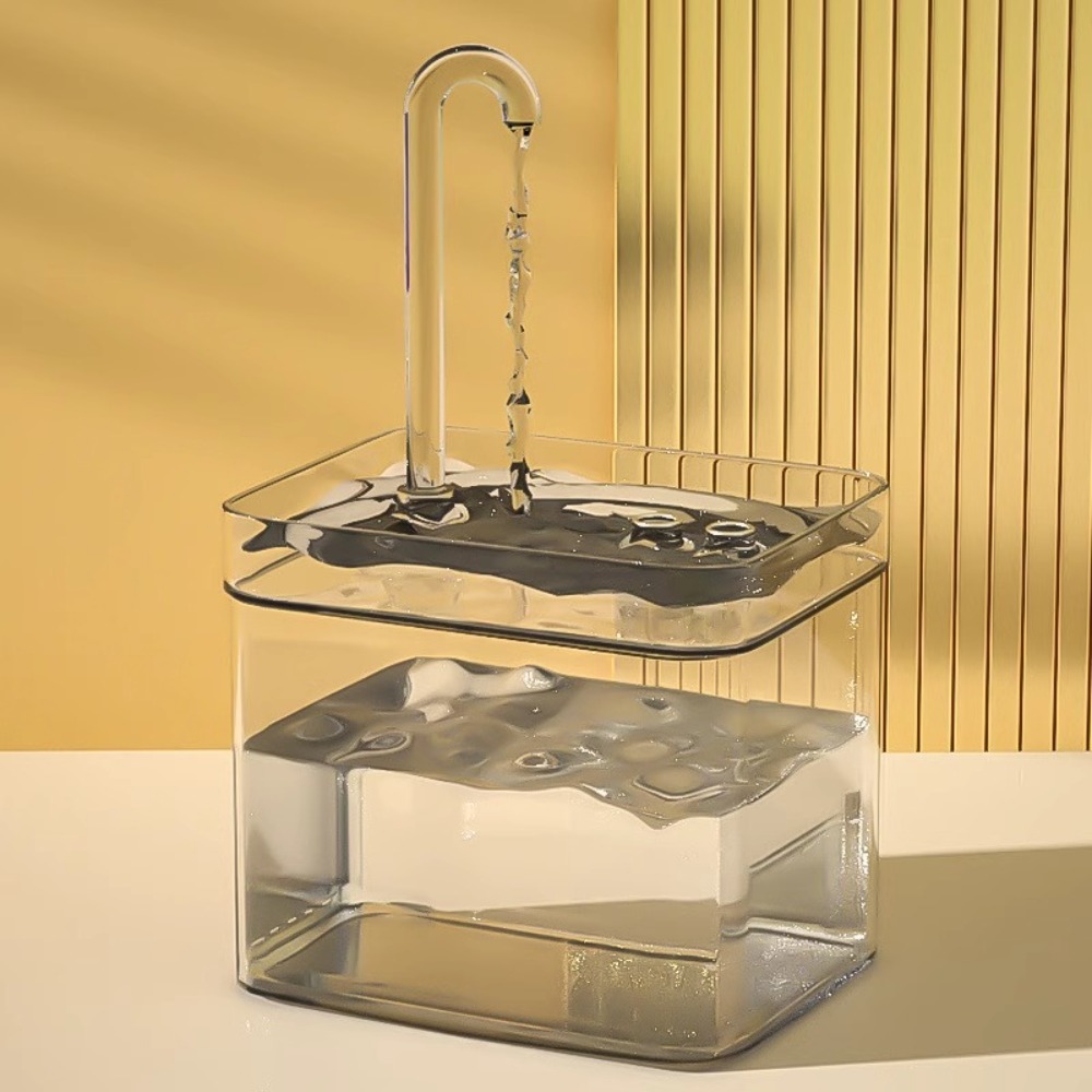 Práctica fuente de agua automática para gatos, dispensador de agua silencioso transparente para mascotas, alimentador de agua inteligente para mascotas de gran capacidad para perros