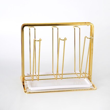 Kaffe kop holder blomst te krus holder metalvand kop holder husholdnings opbevaring rack: 04