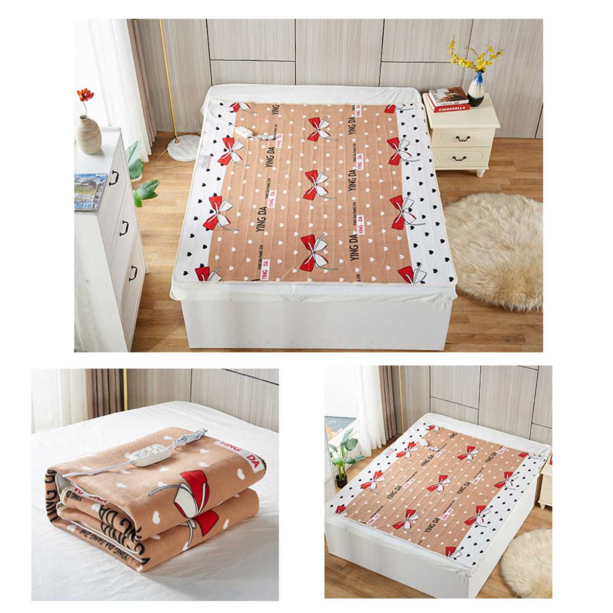 110V Single Electric Blanket Baby Kids Electric Heating Blanket Bed Warmer Electric Heated Blanket Thermostat Fast Heating Pad