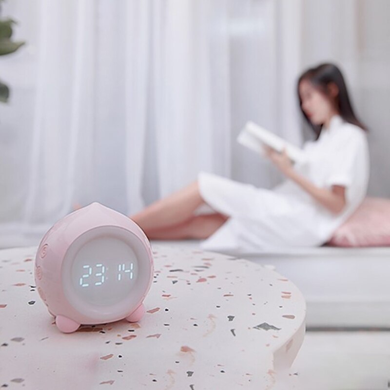 Leuke Water Kinderen Led Digitale Wekker Intelligente Voice-Activated Lichtgevende Wekker Speaker Mini Digitale Klok