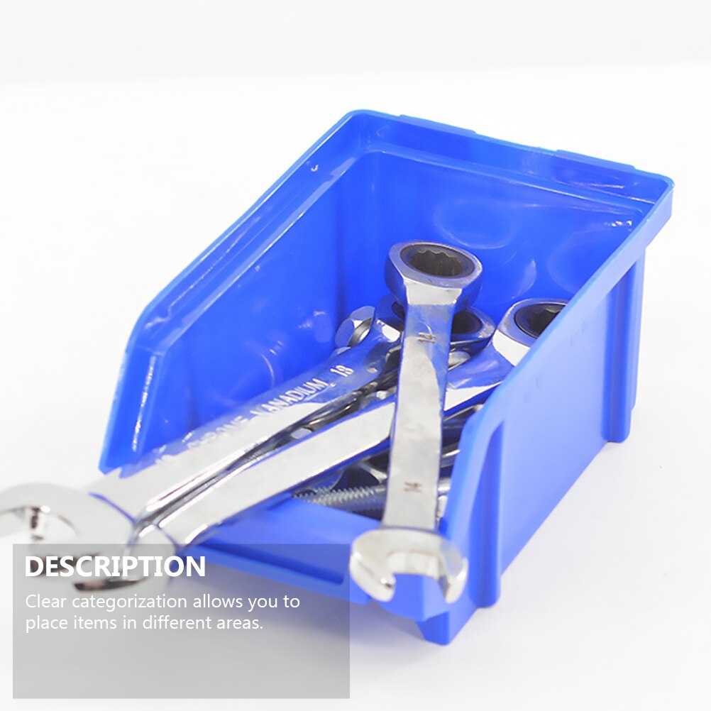 10cs Plastic Parts Box Warehouse Container Parts Box Oblique Combined Component Box Warehouse Storage Box Home Container Case