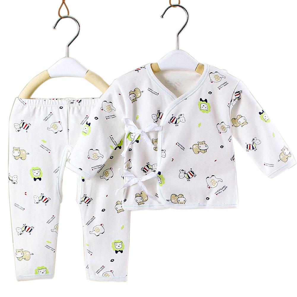 Kidlove Kids Baby Infant Girls Boys Cute Printing Cotton Gowns Top+Pants Set: Hippo