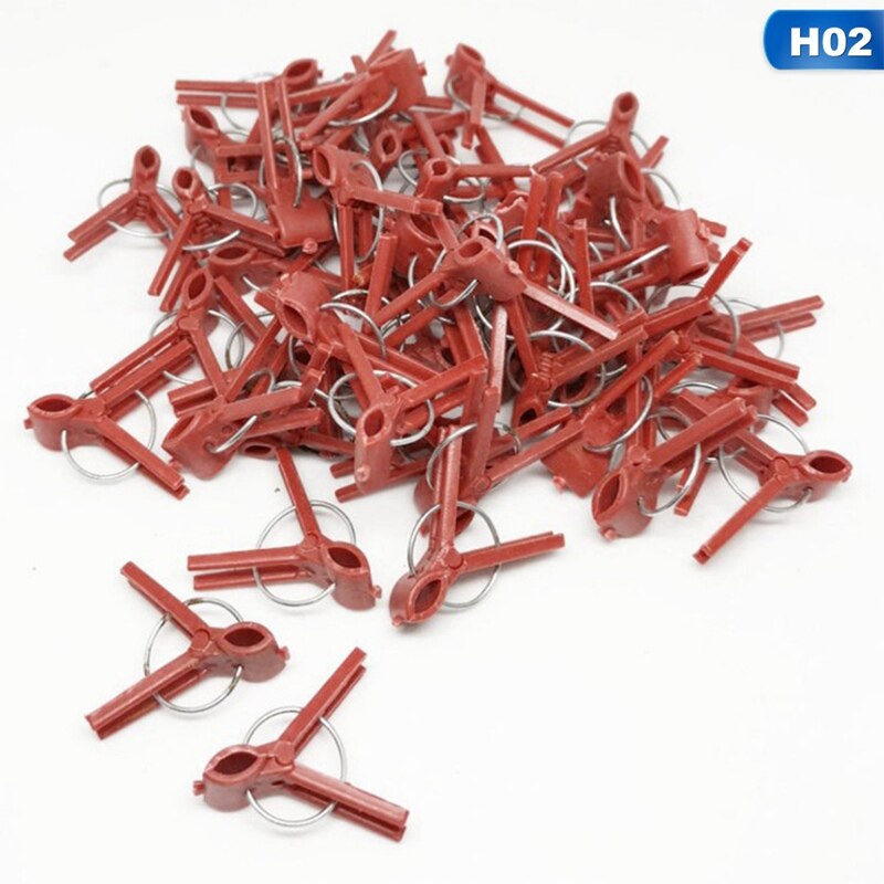50 Stuks Planten Graft Clips Plastic Bevestiging Bevestiging Armatuur Klem Tuingereedschap Voor Komkommer Aubergine Watermeloen: H02