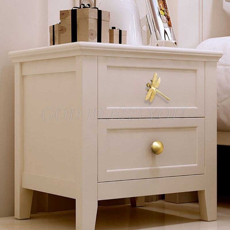 Zuiver Koper Libelle Decoratie Handgrepen Gold Lade Kast Deur Kast Kledingkast Dresser Pulls Knoppen Meubilair Hardware