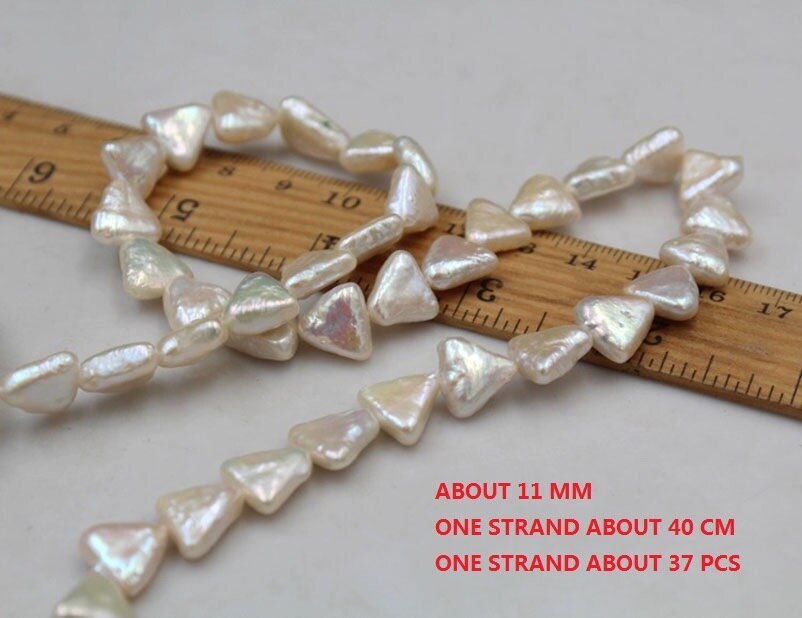 Frete grátis, várias pérolas natureza de água doce em fio, forma barroca, estrela, coração, flor, moeda, lua, borboleta: TRIANGLE